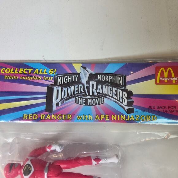 1995 McDonald's Power Rangers Movie Lot of 4 Toys Ninjazord Figures MMPR - Picture 14 of 15